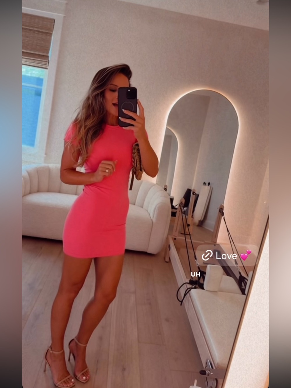 Fabletics Seamless Pink Short Sleeve Mini Dress Small Khloe Kardashian NWT